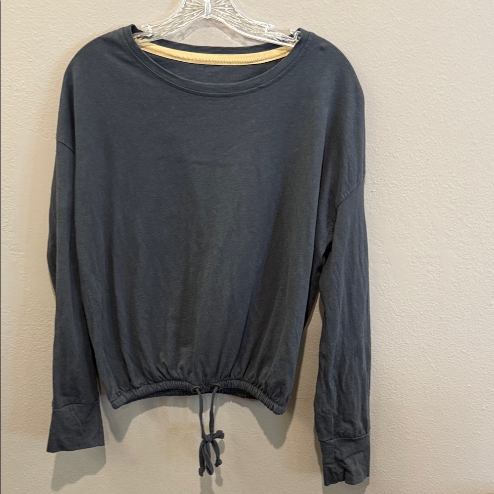 Charcoal Drawstring Women's Sweatshirt